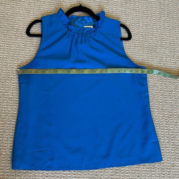 J.Crew Factory Ruffleneck Sleeveless Crepe Blouse - Picture 6 of 8